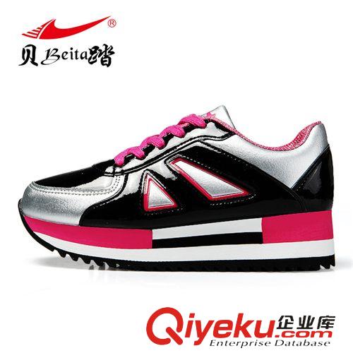 品牌運(yùn)動(dòng)鞋 貝踏zp春季新款女休閑運(yùn)動(dòng)鞋 淑女范坡跟松糕底透氣增高鞋直銷原始圖片3