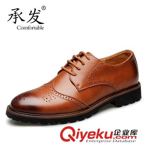 真皮皮鞋 春季新款承發正品真皮皮鞋 休閑男皮鞋溫州外貿品牌男鞋直銷