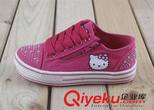 外貿(mào)童鞋區(qū) 外貿(mào)童帆布鞋批發(fā) 外貿(mào)HelloKitty女童帆布鞋 28-36碼原始圖片2