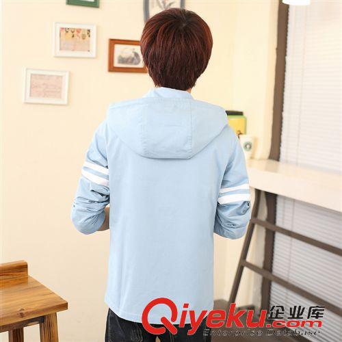 休閑服、夾克、休閑西服 2015春裝新款男士外套 韓版潮男裝青年修身休閑夾克衫連帽夾克男