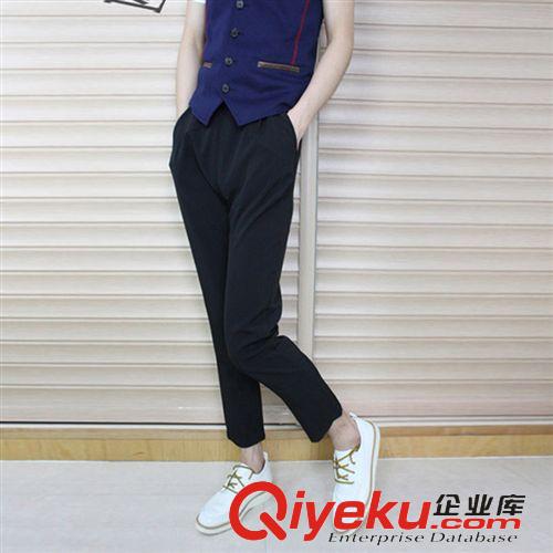 休閑服、夾克、休閑西服 春夏新款韓版哈倫褲女夏九分褲彈力寬松大碼褲胖子薄款休閑褲批發(fā)