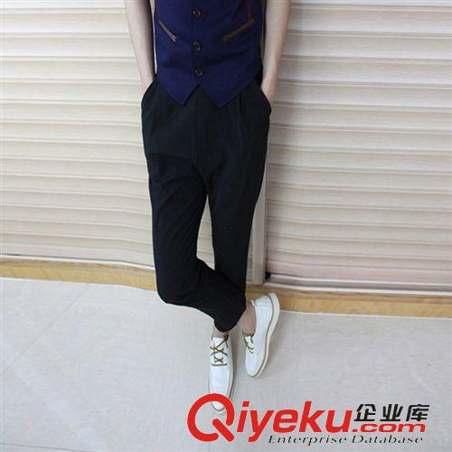 休閑服、夾克、休閑西服 春夏新款韓版哈倫褲女夏九分褲彈力寬松大碼褲胖子薄款休閑褲批發(fā)