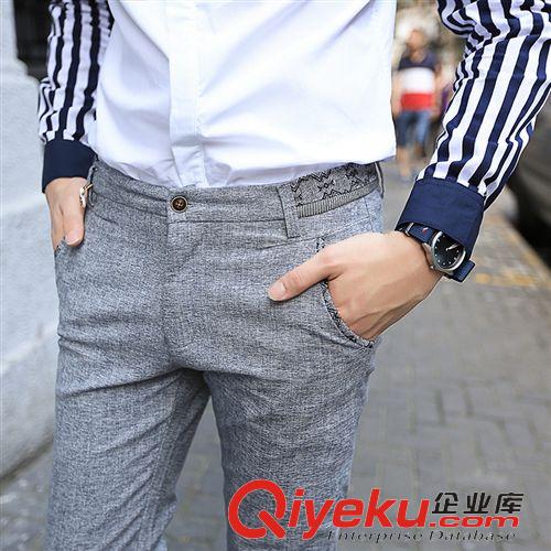 男士西褲 廠家直銷2014秋冬新款男士韓版修身百搭休閑長褲  時尚百搭 潮