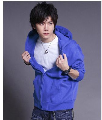 男士衛衣、絨衫 春秋情侶裝純色拉絨衛衣男士衛衣外套潮男連帽開衫衛衣男裝批發