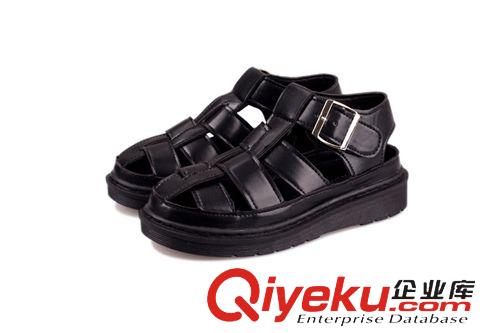 【每月新款】 2015春夏季新款女士簡約時尚搭扣松糕防水臺厚底羅馬涼鞋廠家原始圖片3