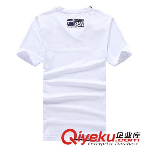 T恤 2015新品t恤男士潮純棉韓版修身V領(lǐng)套頭男式印花t恤短袖廠家直銷原始圖片3