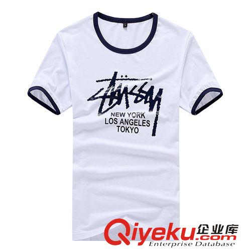 T恤 2015新品t恤男士純棉圓領(lǐng)短袖男式印花t恤時尚潮人韓版網(wǎng)店代理原始圖片2