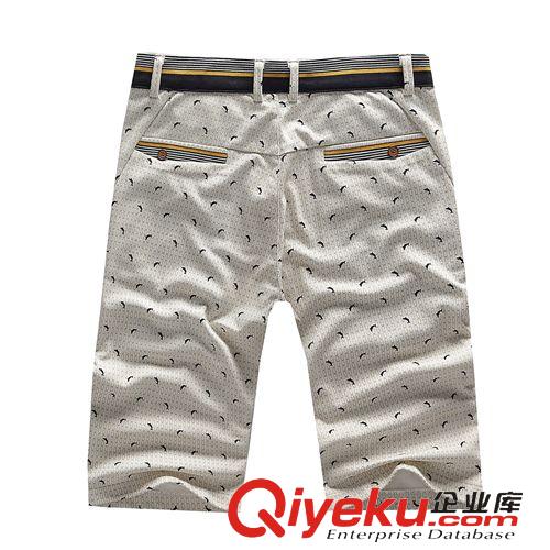 短褲 2015夏季新品男韓版修身潮七分褲薄款休閑時尚男士彈力印花褲批發原始圖片3