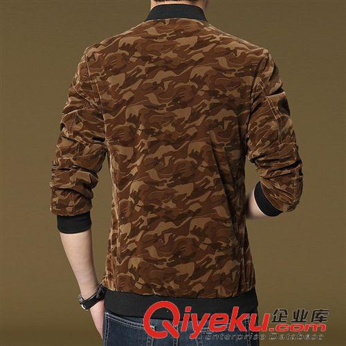 外套 2015春秋男式迷彩夾克修身韓版外套薄款青年男士jacket 廠家直銷