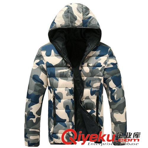棉衣 冬裝新款韓版迷彩男士棉衣 防風加厚連帽情侶裝棉服外套批發 8059原始圖片3