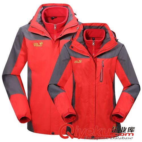 戶外沖鋒衣、褲 EJE廠家批發爆款新品兩件套情侶男女沖鋒衣登山服戶外運動滑雪原始圖片3