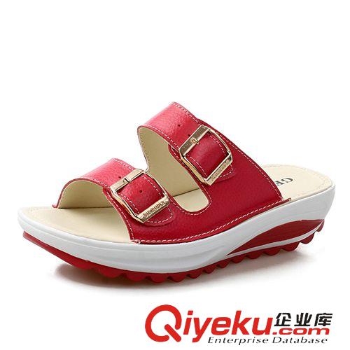 現貨供應 夏季新款潮女涼拖鞋 外貿zp涼拖鞋 牛皮高跟防水臺女涼鞋 批發