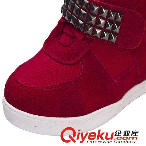 高幫鞋 尹恩惠同款鞋ASH同款內(nèi)增高歐美時(shí)尚鉚釘短靴磨砂zp女鞋批發(fā)原始圖片2