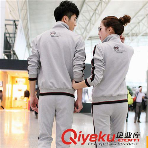 春秋運動套裝 2015春季新款男女運動套裝運動休閑情侶衛(wèi)衣男運動服批發(fā)