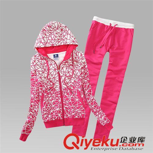 運動套裝 南方專區(qū)休閑套裝女純棉運動衛(wèi)衣青少年時尚衛(wèi)衣廠家直銷運動女裝原始圖片2