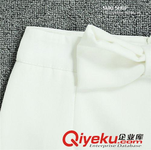 SU KI 2015夏季新款甜美修身蝴蝶結(jié)包臀裙短裙半身裙不規(guī)則一步裙女原始圖片2