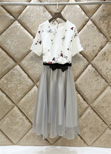 888 2015夏裝新款 韓版女裝蝴蝶結蓬蓬裙上衣顯瘦修身套裙女原始圖片3
