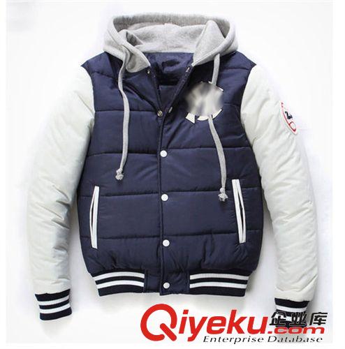 棉衣 春秋新款男士棒球衣棒球服夾克男拼接上衣字母印花外套 貨號 M01