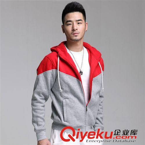 衛衣 廠家直批 庫存清理 男士韓版修身時尚撞色衛衣情侶潮款 低價拋售