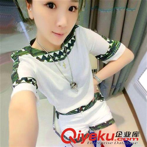4月新款 2015新款情侶裝夏女裙 韓版修身圓領(lǐng)短袖條紋t恤韓版學(xué)生班服