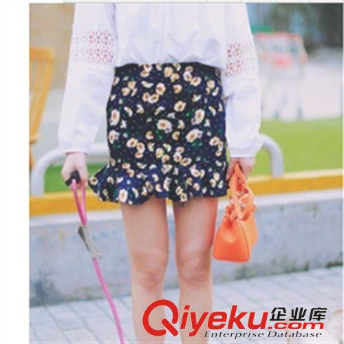 半身裙 2015新款女裝韓版時尚修身顯瘦百搭碎花半身裙包臀裙原始圖片3