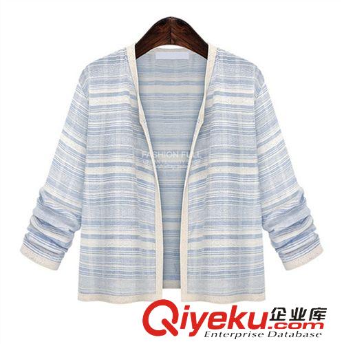 外套 歐洲站2015春季新款長袖棉麻寬松大碼時尚百搭短開衫外套女原始圖片2