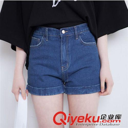 【牛仔專區】 2015新款裝高腰牛仔短褲 女 夏 潮 短褲寬松大碼女裝顯瘦短褲白原始圖片2