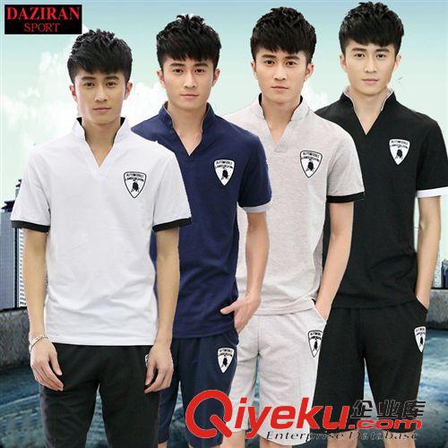 掌柜推薦 男式休閑套裝夏季短袖運(yùn)動(dòng)套裝韓版青年學(xué)生T恤運(yùn)動(dòng)服 廠家直銷