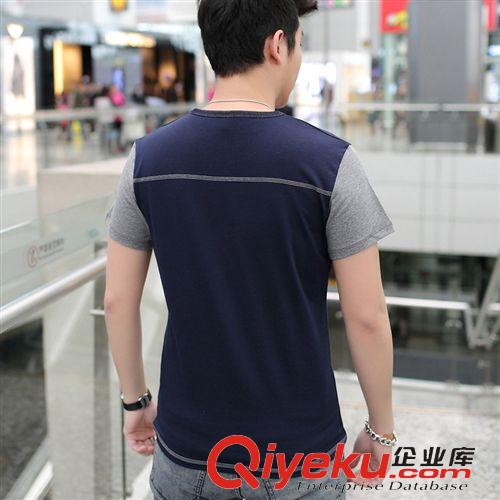 T恤 新款時尚印花男士短袖純棉T恤 歐美風 簡約 修身 夏季純棉短袖T恤