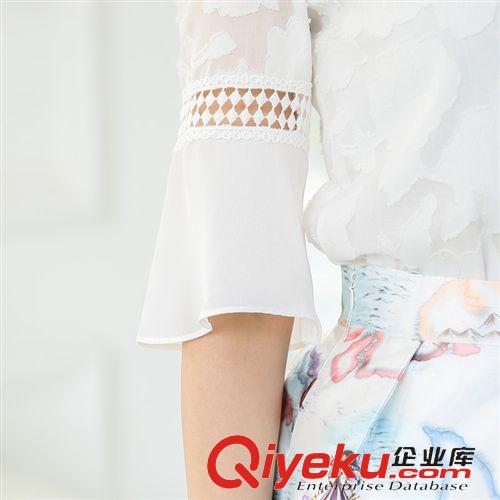 2015.4.18 2015春夏新款女裝兩件套高腰連衣裙 中袖圓領(lǐng)套裝蓬蓬a字裙女原始圖片3