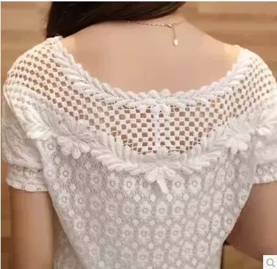 2015.5.8 2015夏裝新款韓版女裝雪紡上衣小衫短袖女蕾絲衫打底衫潮原始圖片3
