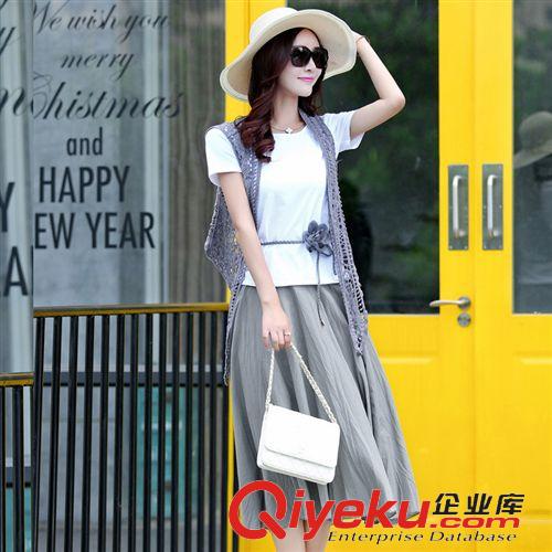 2015.5.12 2015新款楊穎明星同款開叉荷葉擺上衣+短褲兩件套裝女韓版潮