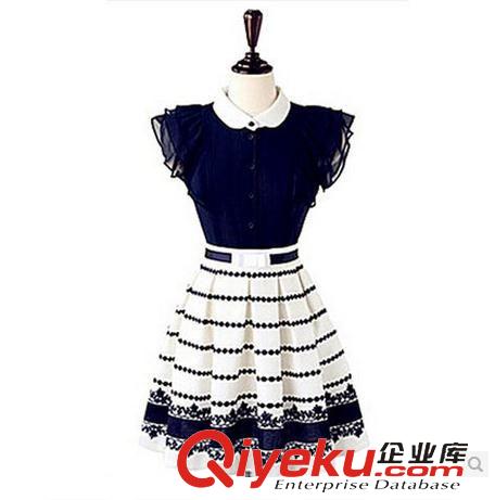 2015.5.18 2015夏裝新款韓版印花時尚氣質拼接打底女連衣裙女裝