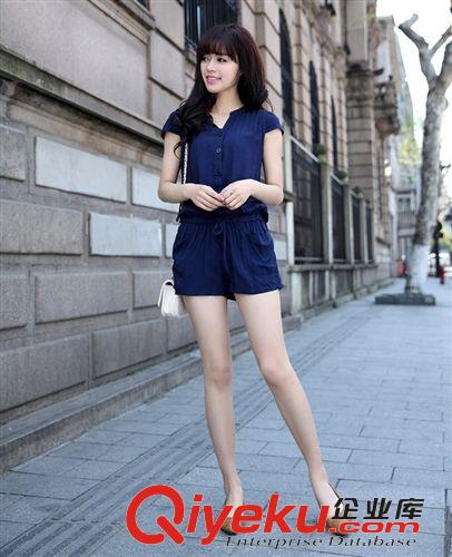 大碼女裝 2015夏裝新款韓版女連體褲小清新顯瘦女裝連衣褲女褲