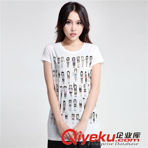 女式T恤 訂做外貿(mào)防縮水 防起球 不掉色修腰女式運(yùn)動(dòng)短袖T恤衫 女士圓領(lǐng)衫原始圖片3