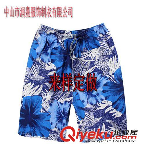 男式沙灘褲 供應(yīng)定做出口歐洲美國英國等國家滌淪數(shù)碼印花休閑沙灘短褲男裝原始圖片2