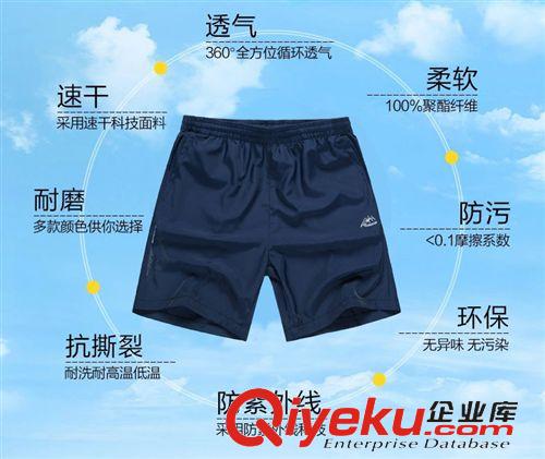 運動褲 男式短褲休閑透氣時尚運動 新款戶外速干褲運動式運動速干褲 批發原始圖片2