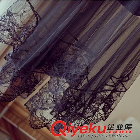 短褲/短裙/半身裙 2015新款韓版百搭網紗蕾絲半身裙ts不規則長裙子女原始圖片3