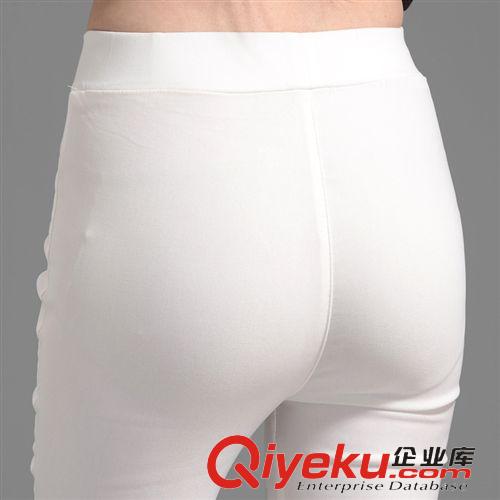 4月15號(hào)新款 2015夏季韓版時(shí)尚顯瘦修身七分褲蕾絲拼接小腳褲鉛筆褲打底褲原始圖片3
