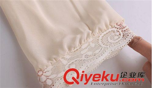 裙裝區 2015夏季新款歐洲站刺繡雪紡圓領連衣裙女裝顯瘦原始圖片2