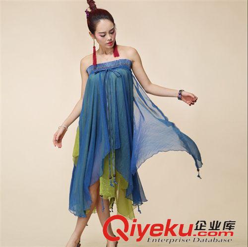民族風系列 2015民族風女裝夏季新款 雪紡 半身裙兩穿皆可原始圖片3