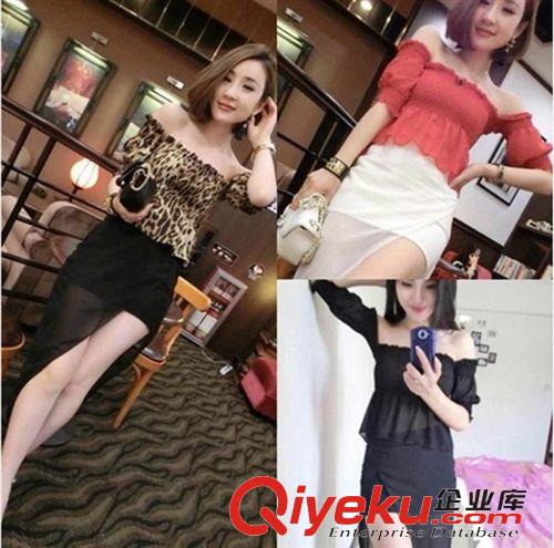 夜店裝/晚禮服 2015名媛性感夜店裝氣質修身胸前交叉露腰兩穿吊帶裙包臀連衣裙