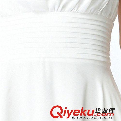 波西米亞裙 2015新款女裝波西米亞歐根紗純色沙灘長裙大擺雪紡連衣裙一件代發原始圖片3