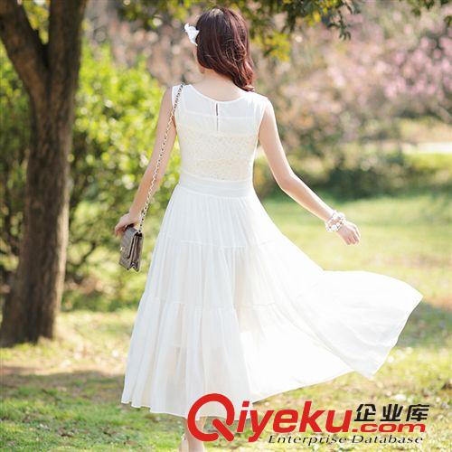 波西米亞裙 連衣裙2015新款女裝夏季圓領無袖雪紡連衣裙波西米亞長裙原始圖片3
