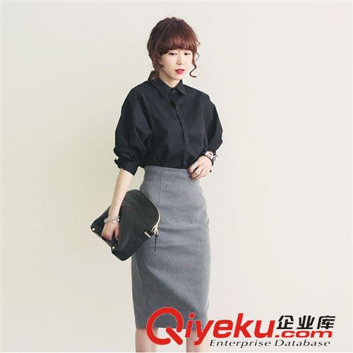 西裝外套 實拍韓版毛呢大衣新款女裝2015女中長款修身呢子大衣外套