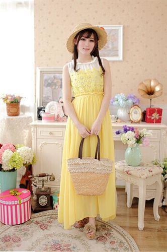 連衣裙 東大門(mén)波西米亞2015 夏裝gd品牌無(wú)袖顯瘦沙灘裙雪紡連衣裙長(zhǎng)裙原始圖片2