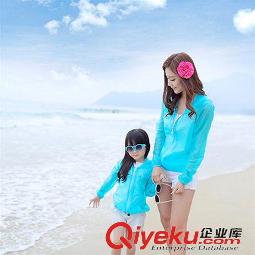 親子裝 2015親子裝夏季新款女裝防曬衣長袖防紫外線防曬服外套原始圖片3