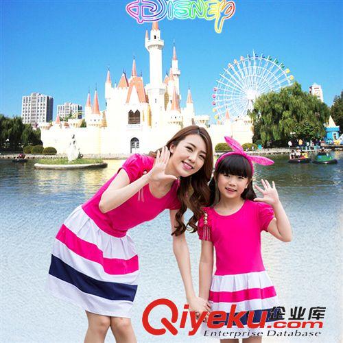 親子裝 實拍2015夏季休閑親子裝母女裝連衣裙原始圖片2