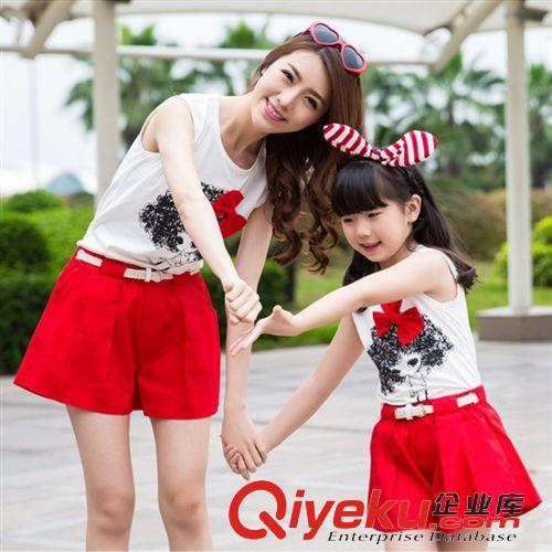 親子裝 實拍2015親子裝套裝 情侶套裝 母子母女裝 一件代發
