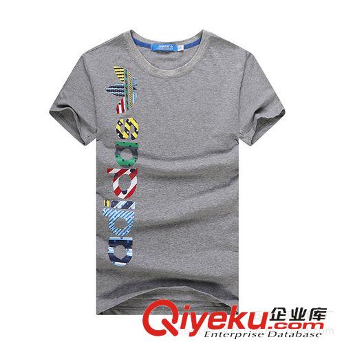 爆款推薦 2015夏裝男式短袖t恤青少年運動品牌半袖T恤學生休閑運動體恤批發原始圖片2